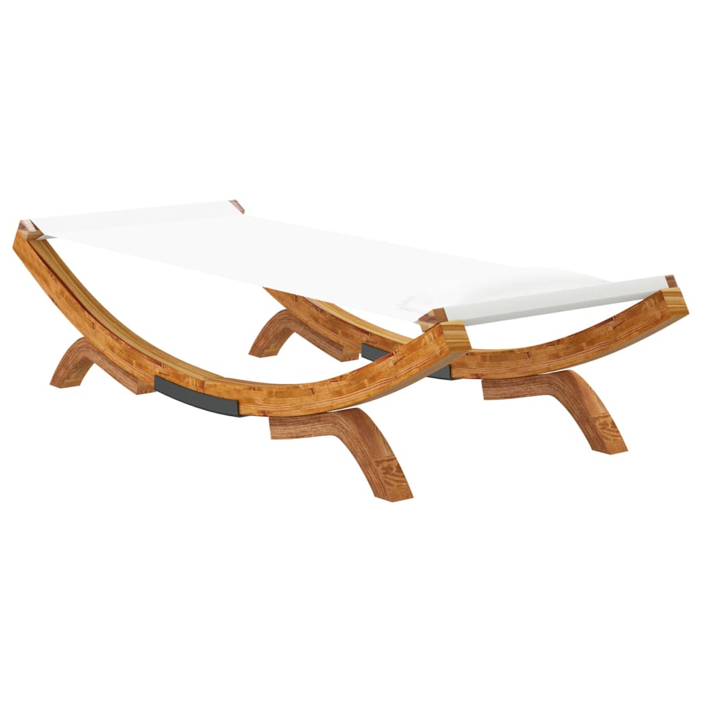 Tumbona De Madera Maciza Curvada 100X188,5X44 Cm