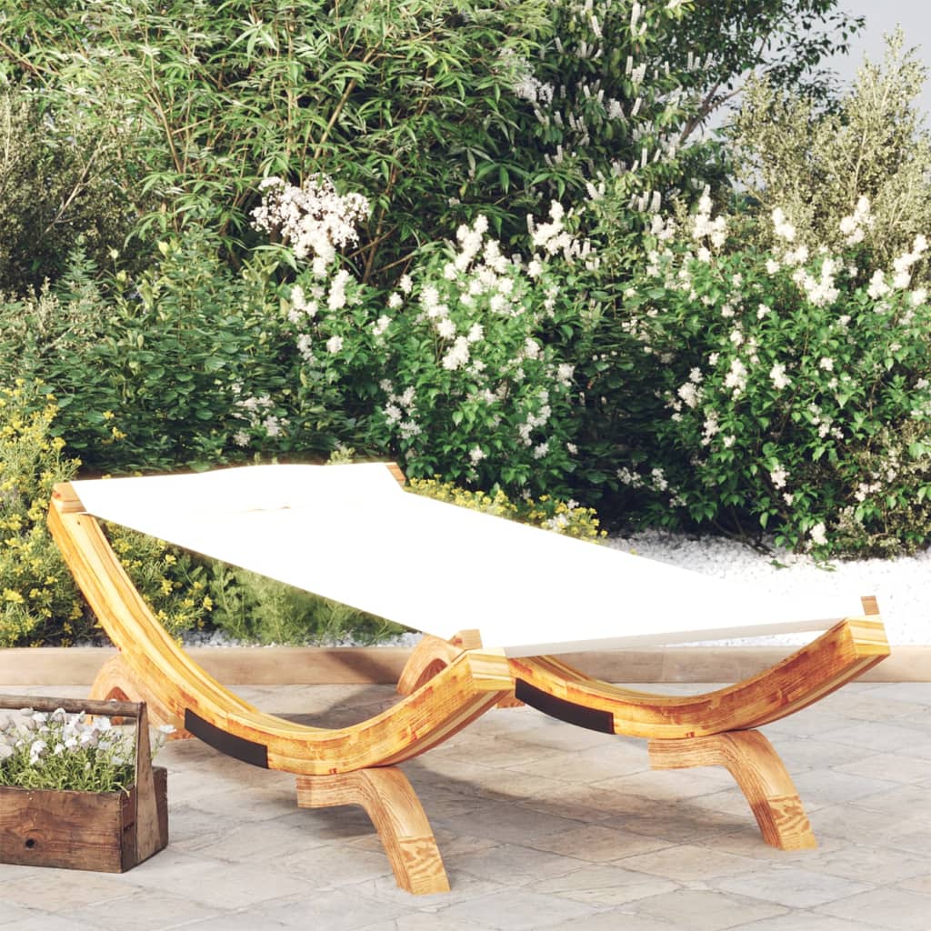 Tumbona De Madera Maciza Curvada 100X188,5X44 Cm