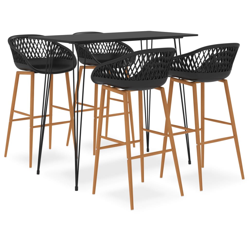 Mesa Alta Y Taburetes De Bar 5 Piezas