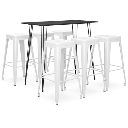 Mesa Alta Y Taburetes De Bar 7 Piezas