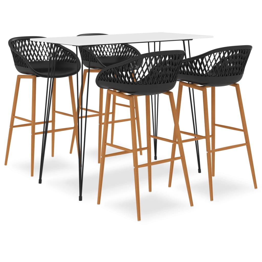 Mesa Alta Y Taburetes De Bar 5 Piezas