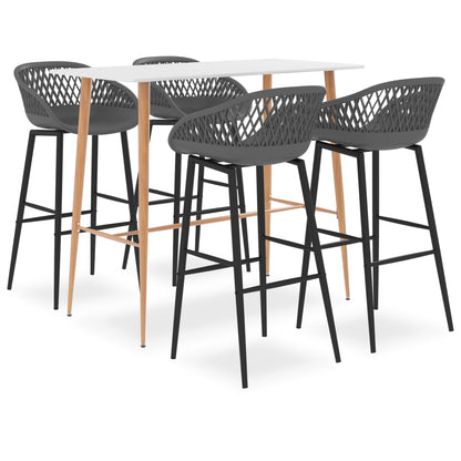 Mesa Alta Y Taburetes De Bar De 7 Piezas