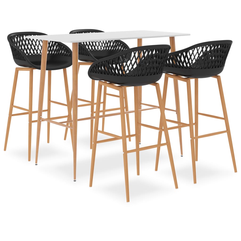 Mesa Alta Y Taburetes De Bar 5 Piezas