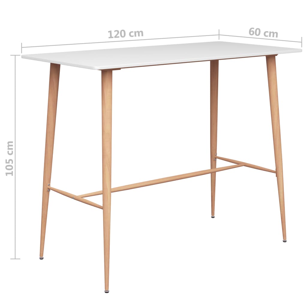 Mesa Alta Y Taburetes De Bar De 7 Piezas