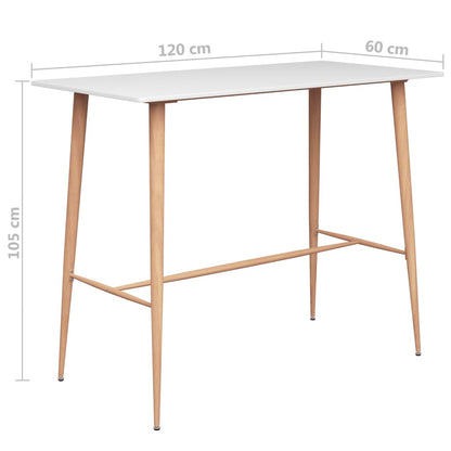 Mesa Alta Y Taburetes De Bar De 7 Piezas