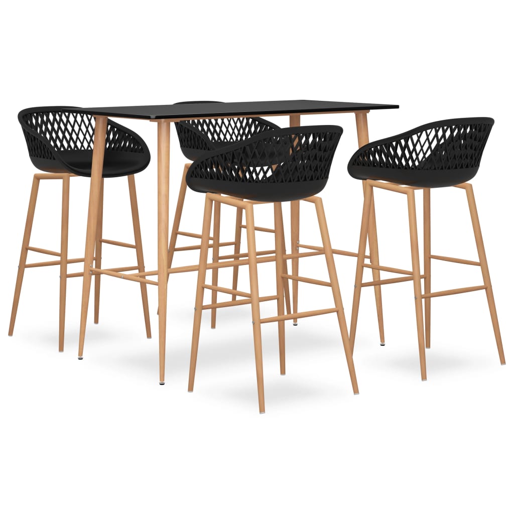 Mesa Alta Y Taburetes De Bar 5 Piezas