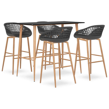 Mesa Alta Y Taburetes De Bar 5 Piezas