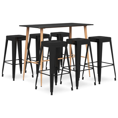 Mesa Alta Y Taburetes De Bar 7 Piezas