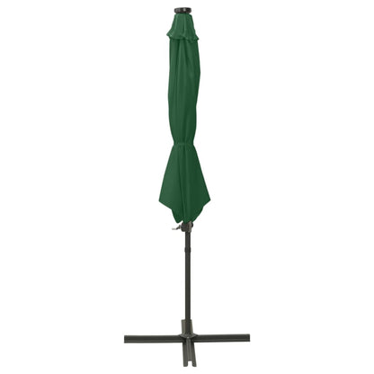 Sombrilla De Jardín Voladiza Con Palo Y Luces Led 300 Cm