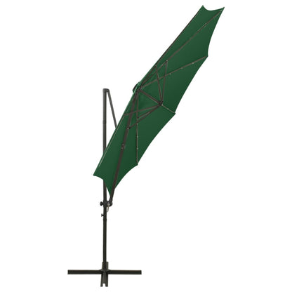 Sombrilla De Jardín Voladiza Con Palo Y Luces Led 300 Cm