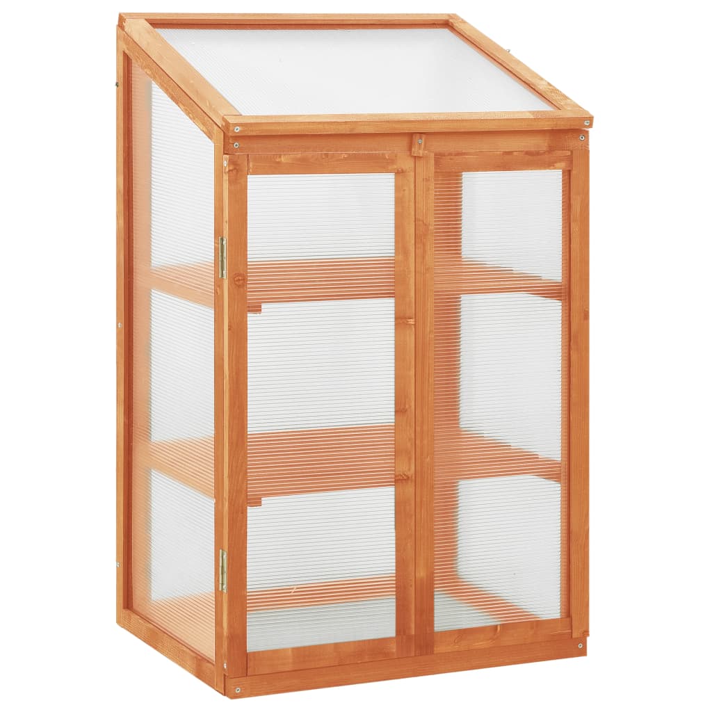 Invernadero De Madera De Abeto 60X45X100 Cm