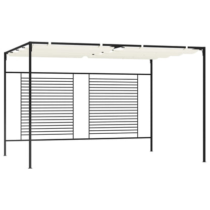 Cenador Con Techo Retráctil Gris Taupe 3X4X2,3 M 180 G/M²