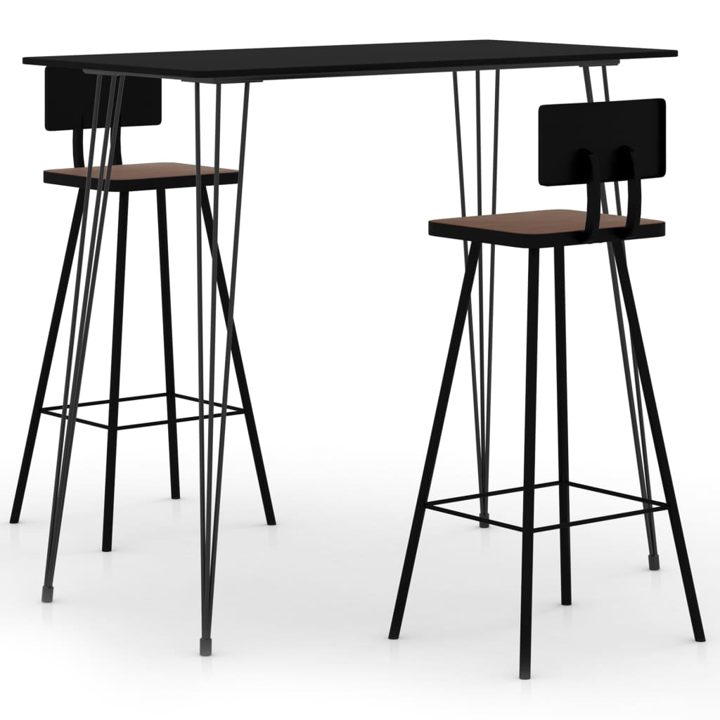 Juego De Mesa Alta Y Taburetes De Bar 3 Piezas