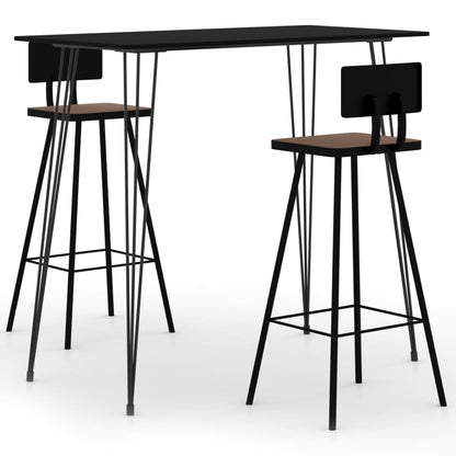 Juego De Mesa Alta Y Taburetes De Bar 3 Piezas