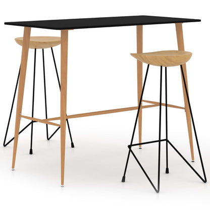 Juego De Mesa Alta Y Taburetes De Bar 3 Piezas