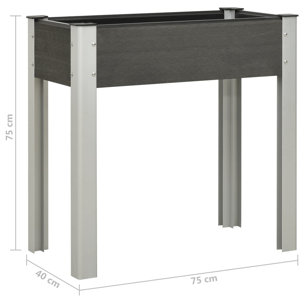 Mesa De Cultivo Para Jardín Wpc Gris