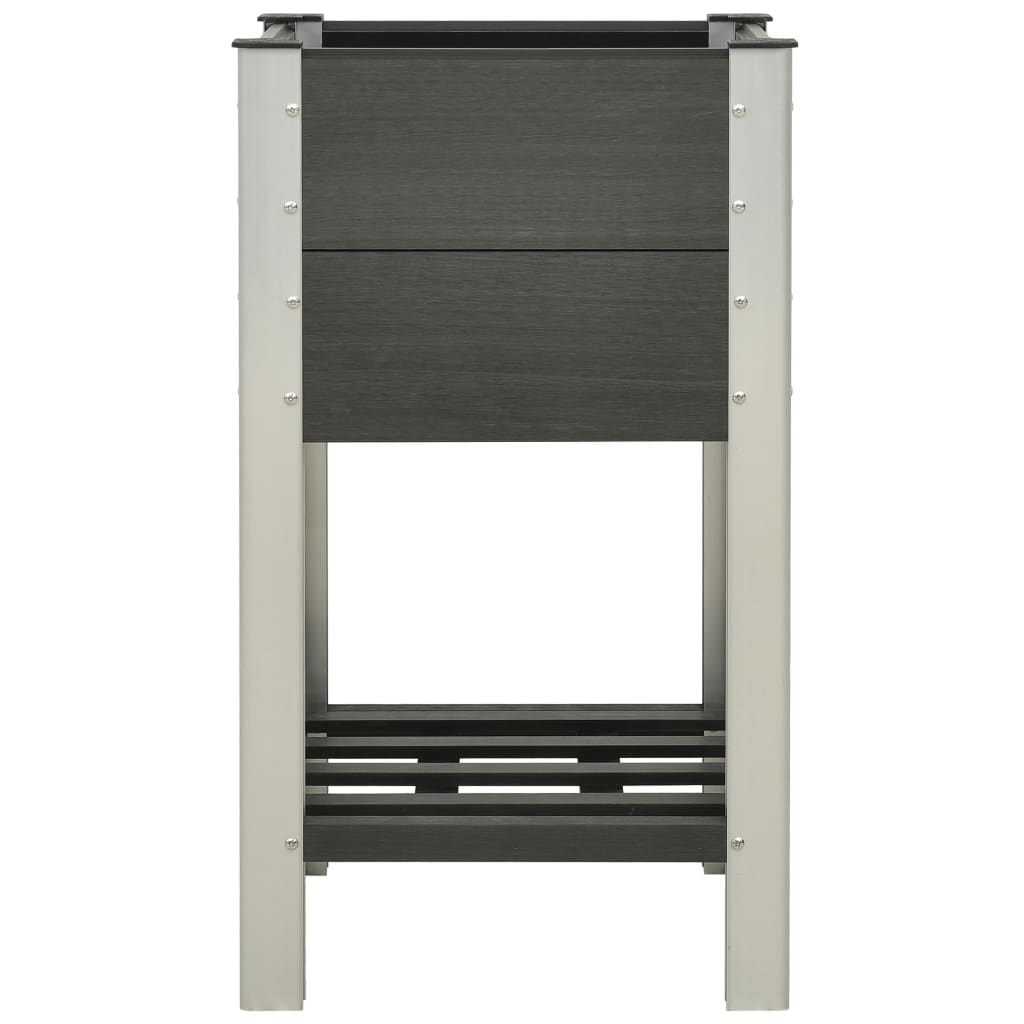 Mesa De Cultivo Para Jardín Con Estante Wpc Gris