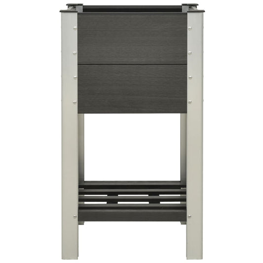 Mesa De Cultivo Para Jardín Con Estante Wpc Gris