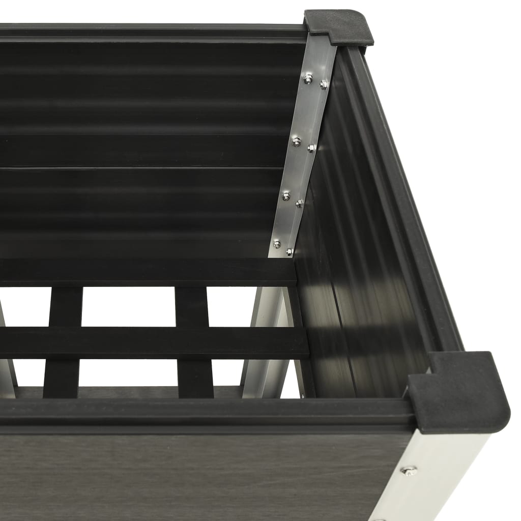 Mesa De Cultivo Para Jardín Con Estante Wpc Gris
