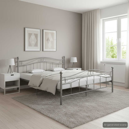 Estructura De Cama Sin Colchón Metal