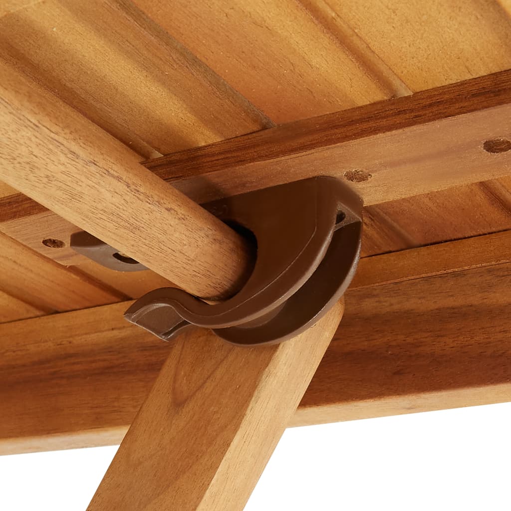 Mesa Plegable De Jardín De Madera Maciza De Acacia 90X90X75 Cm
