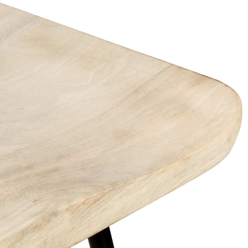 Taburetes De Cocina 2 Unidades Madera Maciza De Mango
