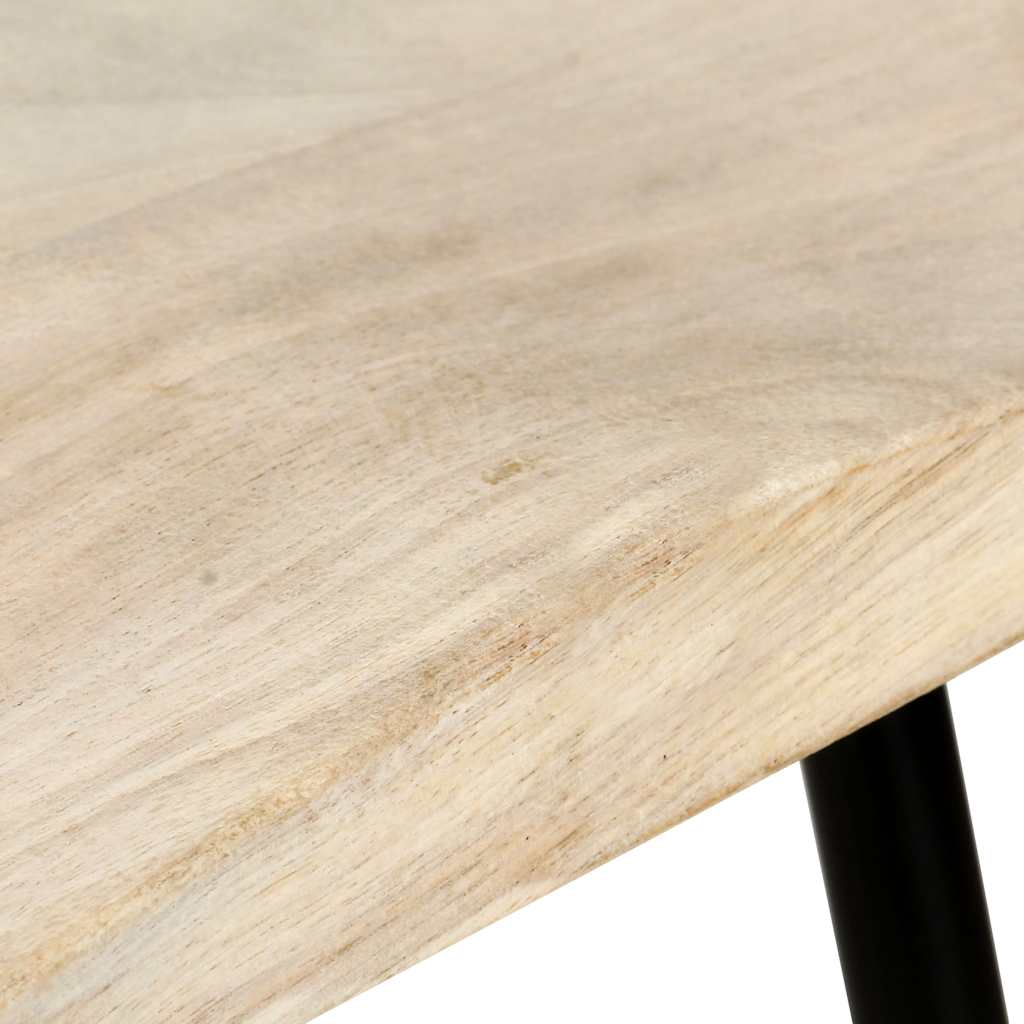 Taburetes De Cocina 2 Unidades Madera Maciza De Mango