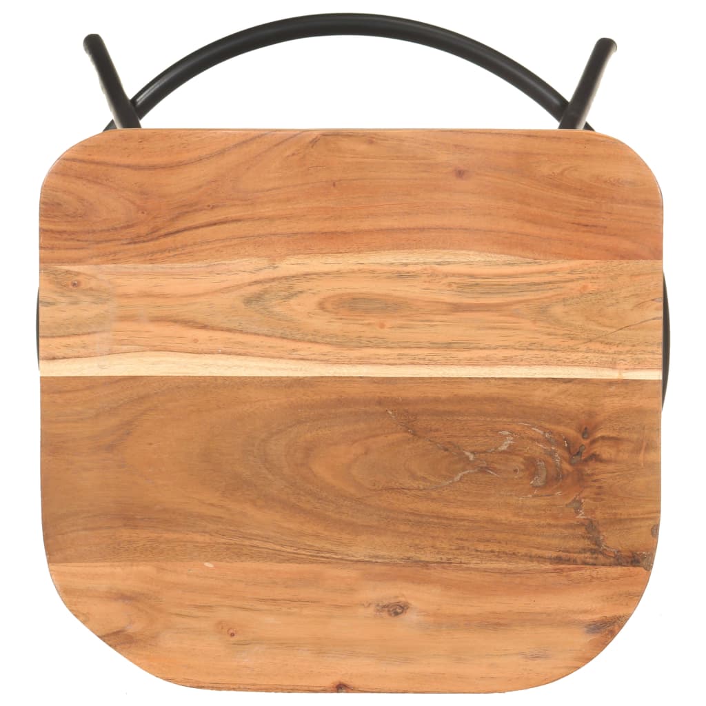 Taburetes De Cocina 4 Unidades Madera Maciza De Acacia