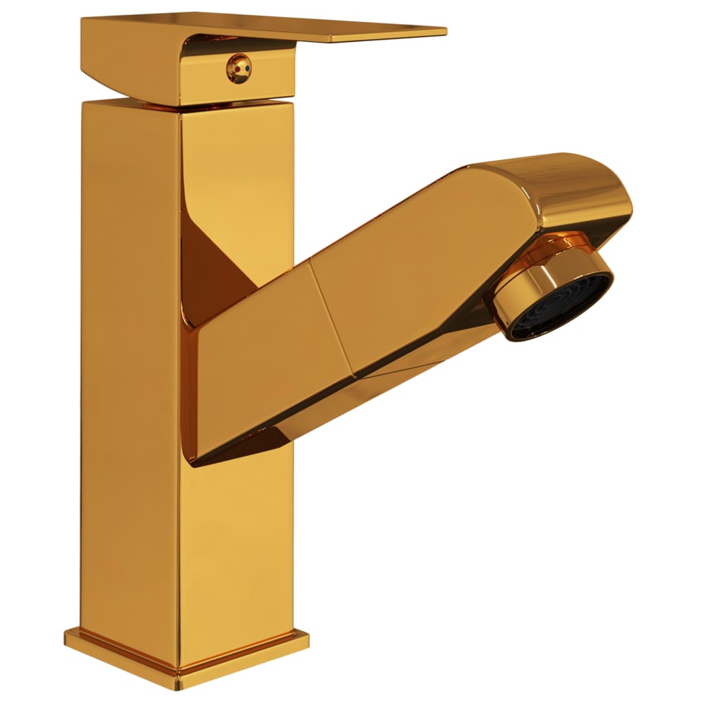Grifo De Lavabo De Baño Con Función Extraíble Negro 157X172 Mm