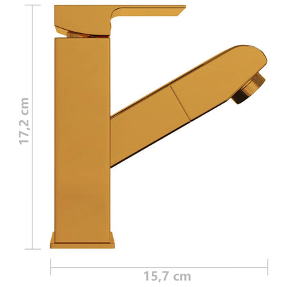 Grifo De Lavabo De Baño Con Función Extraíble Negro 157X172 Mm