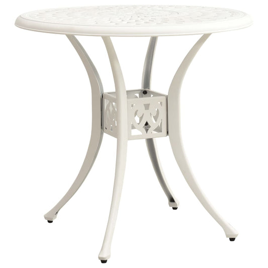 Mesa De Jardín Aluminio Fundido Blanca