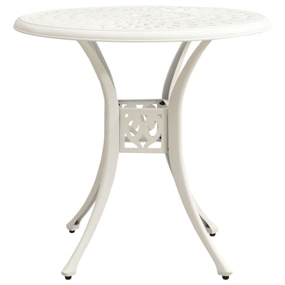 Mesa De Jardín Aluminio Fundido Blanca
