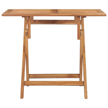 Mesa De Comedor Plegable Para Jardín Madera De Teca 90X60X75 Cm