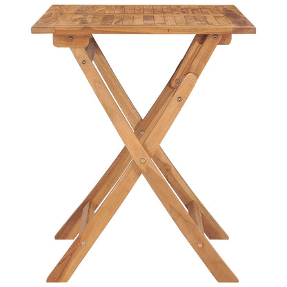 Mesa De Comedor Plegable Para Jardín Madera De Teca 90X60X75 Cm