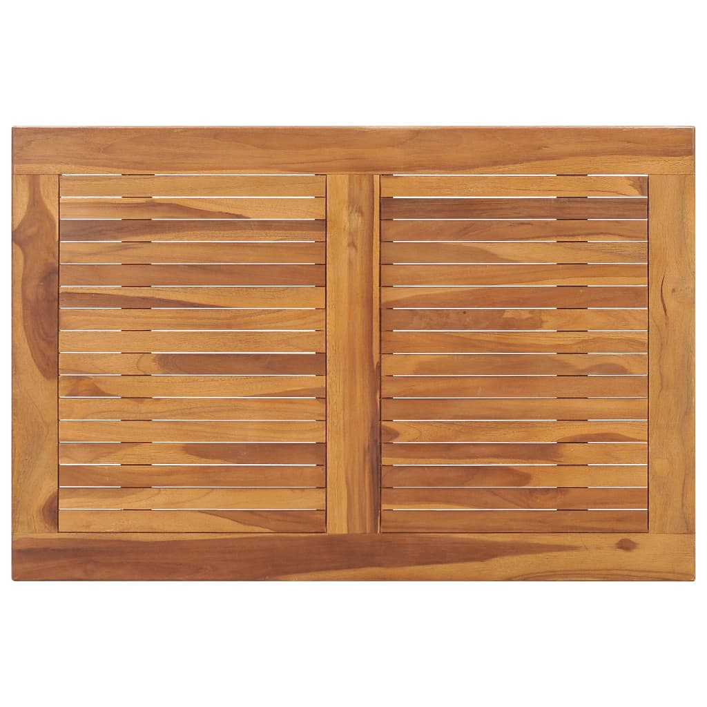 Mesa De Comedor Plegable Para Jardín Madera De Teca 90X60X75 Cm