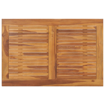 Mesa De Comedor Plegable Para Jardín Madera De Teca 90X60X75 Cm