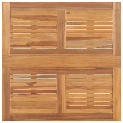 Mesa De Comedor Plegable Para Jardín Madera De Teca 90X90X75 Cm