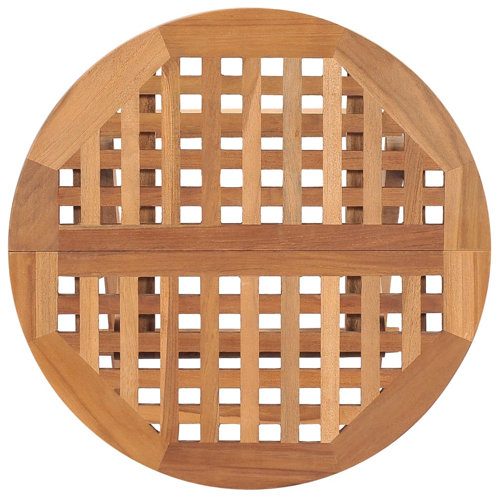 Mesa Plegable De Jardín Madera Maciza De Teca 50X50X50 Cm