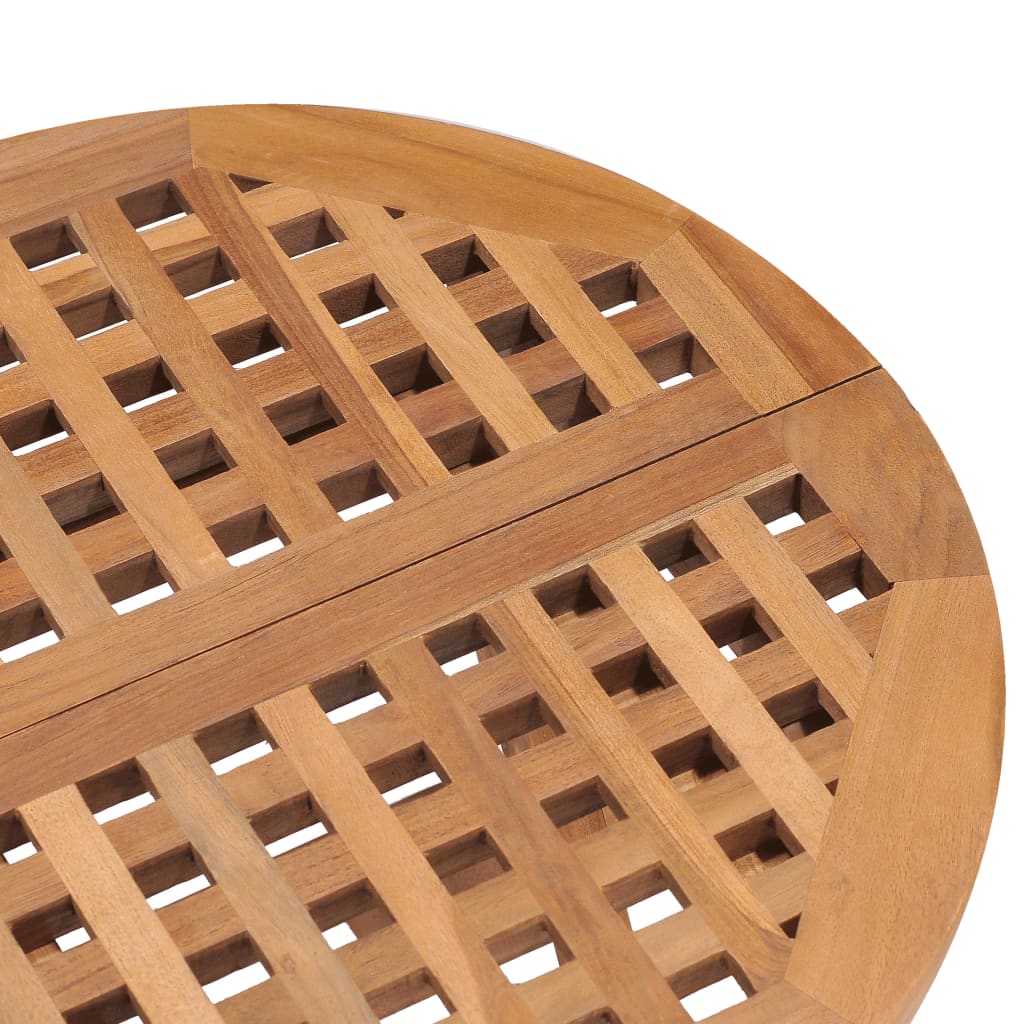 Mesa Plegable De Jardín Madera Maciza De Teca 50X50X50 Cm
