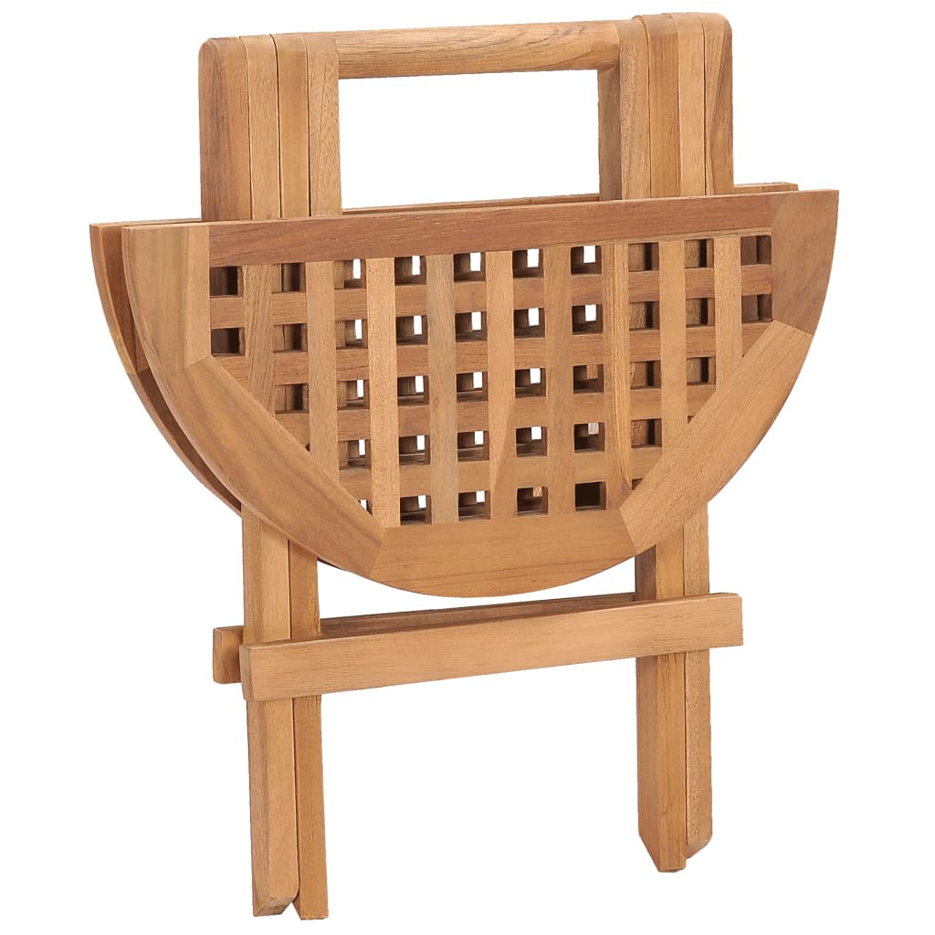Mesa Plegable De Jardín Madera Maciza De Teca 50X50X50 Cm