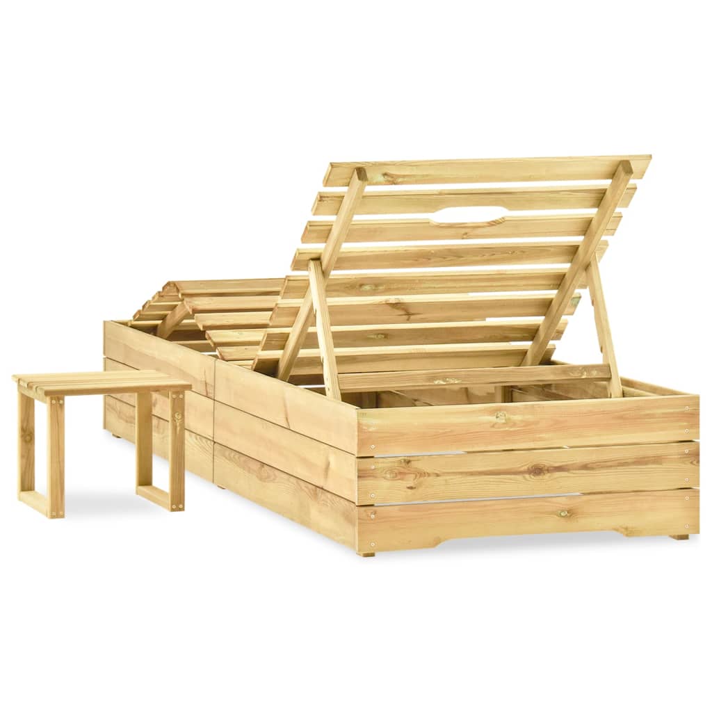 Tumbona Madera De Madera De Pino Impregnada Verde