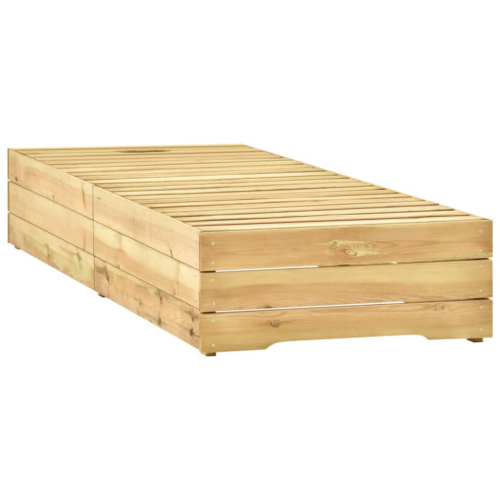 Tumbona Madera De Madera De Pino Impregnada Verde
