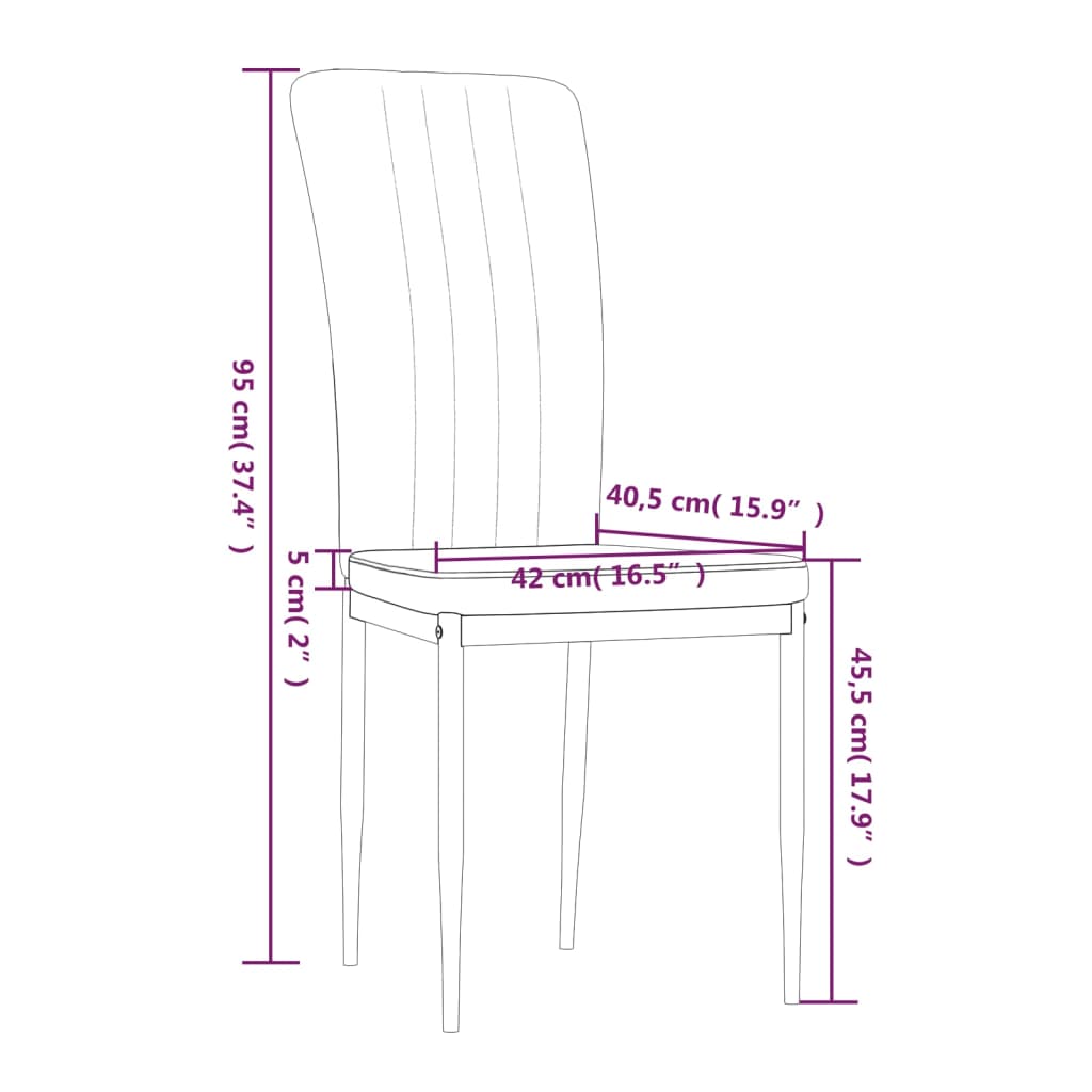 Sillas De Comedor 2 Unidades Terciopelo