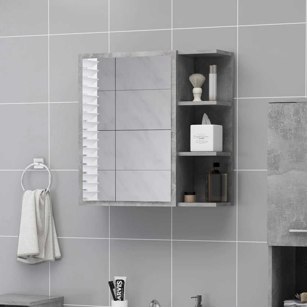 Armario Espejo De Baño Madera Envejecida 62,5X20,5X64 Cm