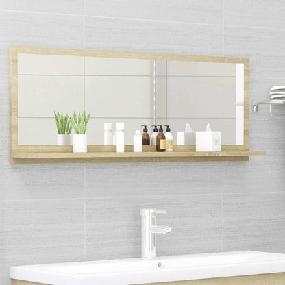 Espejo Mueble De Baño Madera Ingeniería Envejecida