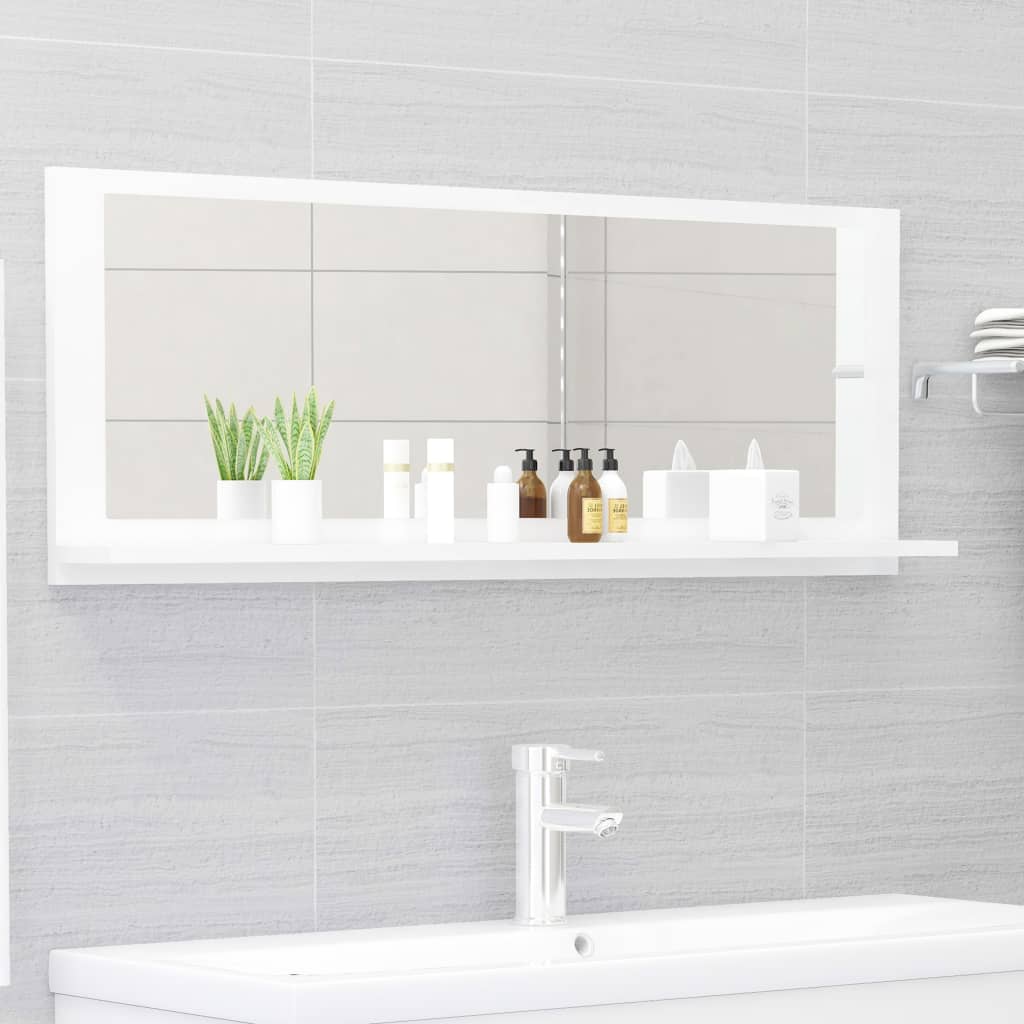 Espejo Mueble De Baño Madera Ingeniería Envejecida