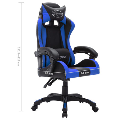 Silla Gaming Con Luces Led Rgb Cuero Sintético