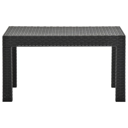 Mesa De Jardín Pp Ratán Gris Antracita 58X58X41 Cm