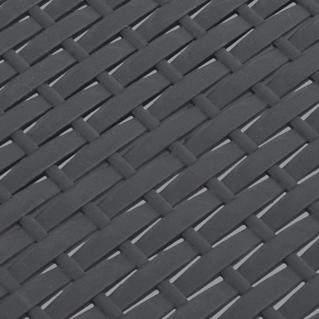 Mesa De Jardín Pp Ratán Gris Antracita 58X58X41 Cm