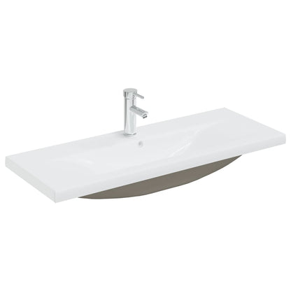 Lavabo Empotrado Con Grifo Cerámica Blanco